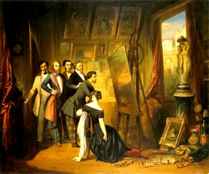 Interior del Estudio de Bruyas, 1848
